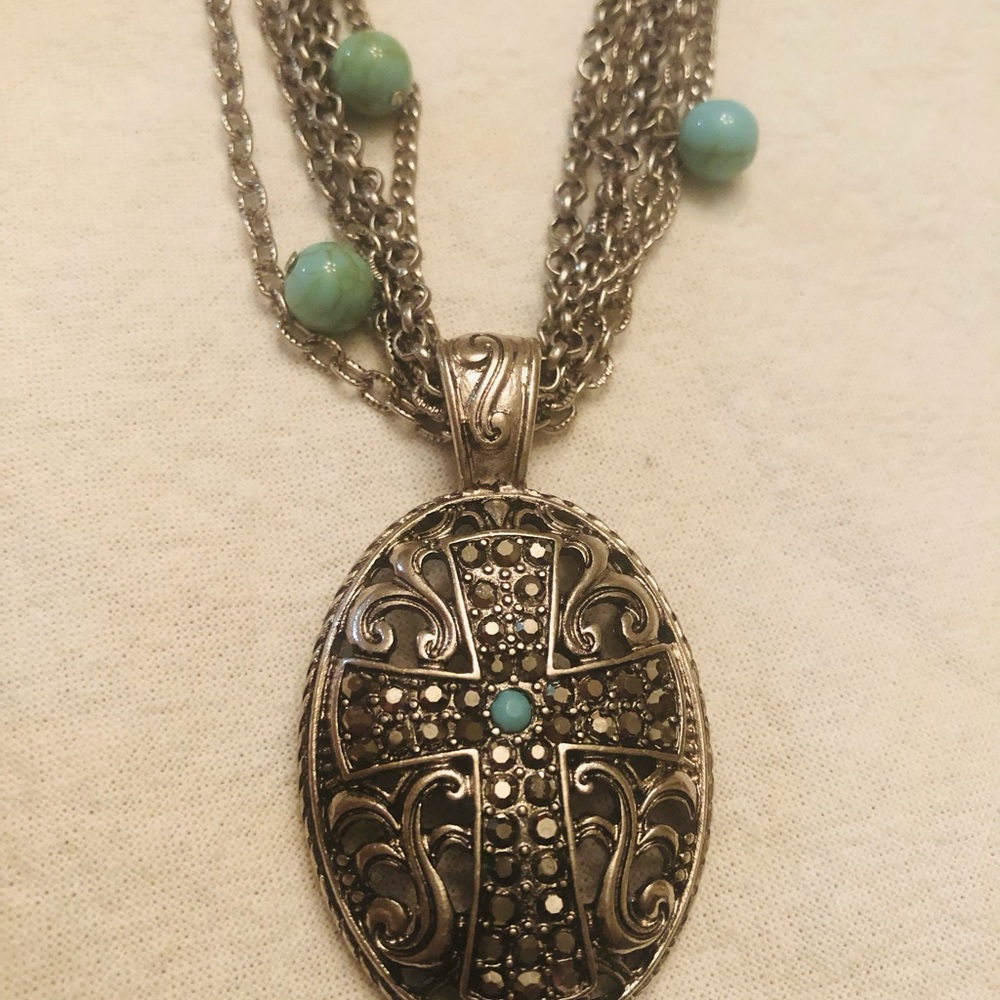 Necklace, Multi-Strand, Western, turquoise,